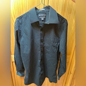 Apt. 9 Men's Navy Striped Button Down Shirt